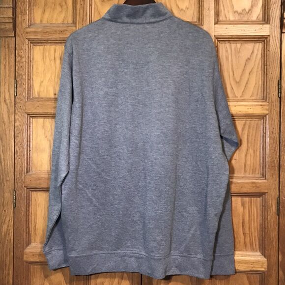 Peter Millar Quarter Zip Pullover Mens XL Gray Modal Blend L Sleeve Golf Sweater - Picture 5 of 9